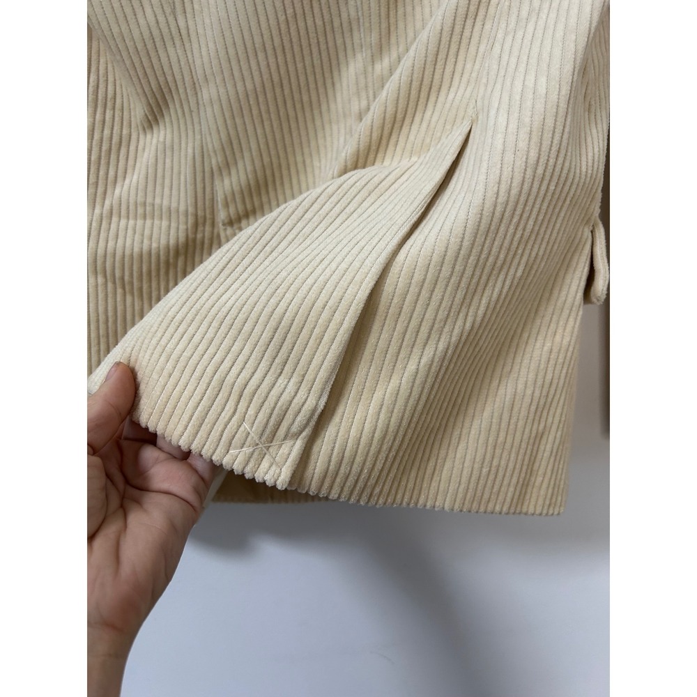NWT Rowing Blazers Target Corduroy‎ Double Breasted Blazer Cream Gold Buttons XS - Picture 7 of 11